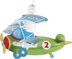 Dalber Baby Plane - Lámpara colgante Avión, color verde, E27