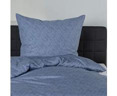 Bierbaum Ropa de Cama 3292, satÃ©n mako, Fabricado en Alemania, ocÃ©ano 01, Estampado de Espiga, 135 x 200 cm + 80 x 80 cm