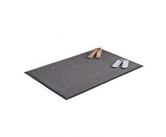 Relaxdays Felpudo para Entrada Antideslizante Clásico, Polipropileno-PVC, Gris, 120 x 180 cm