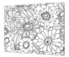 Pintcolor 7166.0Â Marco con Lienzo Impreso de Colorear, Madera de Abeto/algodÃ³n, Blanco/Negro, 50Â x 40Â x 3.5Â cm