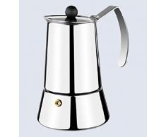 Monix Eterna Cafetera Italiana 6 Tazas, Acero Inoxidable, Gris, 10 cm