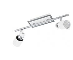 EGLO DAVIDA Acero inoxidable GU10 LED 5 W A+ - Punto de luz (GU10, 2 bombilla(s), LED, 5 W, 10 W, 3000 K)