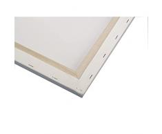 Rayher Lienzo blanco con bastidor, 50x70x1,7 cm, 100% algodÃ³n, incluye cuÃ±a, 330 g/mÂ², 6158800