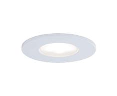 Paulmann 99936 Luminaria LED Calla, Redonda, Incl. 1x5 W IP65, Foco empotrable Blanco Mate, luz Armario, plástico, Aluminio, lámpara 4000 K, 5 W