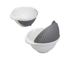 Metaltex 235112 Bowl Colador, Blanco, 25 cm