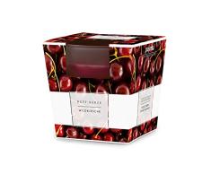 Pajoma 91042 - Vela aromÃ¡tica (en Soporte de Cristal Satinado, Aroma de Cereza)