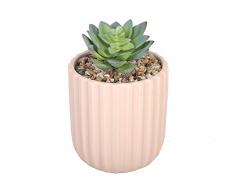Sleepdown Halo Verde Artificial Artificial Planta suculenta Rosa Texturizada Maceta para el hogar Oficina baÃ±o decoraciÃ³n Interior estÃ©tica