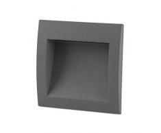 FARO BARCELONA 70146 - Sedna Empotrable (Bombilla incluida) LED, Cuerpo de Aluminio, Color Gris