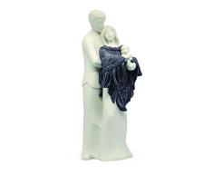 Nadal Mi Familia Figura Decorativa, Resina, Blanco, 6.9x9.3000000000000007x21.5 cm