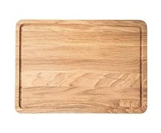 Tabla de cortar con ranura para zumo de roble Brescia, 35 x 25 x 3 cm