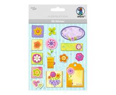 URSUS Pegatinas 3D Everyday compuesta por Varios Niveles, Materiales de Alta Calidad, Autoadhesivas, para Decorar Tarjetas de felicitación, Scrapbooking y Otras Manualidades, carbón, talla única