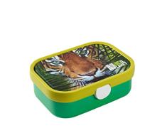 Mepal - Fiambrera Campus - Bento Box para Niños - Lonchera con Compartimento Bento y Tenedor - Fiambrera con Cierre de Clip - Sin BPA y apta para Lavavajillas - 750 ml - Animal Planet Tiger