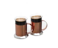 La Cafetiere - Juego De 2 Tazas De CafÃ©, Acero Inoxidable, Efecto Cobre