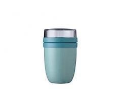 Mepal Lunchpot Ellipse Nordic Green â 500 ml práctico recipiente térmico de comida para yogur, taza de yogur â Mantiene la comida caliente o fresca durante mucho tiempo, plástico, 500 + 200 ml