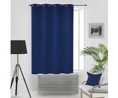 Soleil docre Cortina con Anillas integradas 140x180 cm OCCULTANT Azul Marino