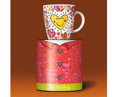 RITZENHOFF 1510124 - Taza de café con diseño de Corazones, en Caja de Regalo