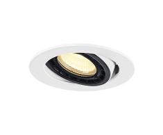 SLV luminaria empotrable de techo SUPROS 78 / Foco led, luz de inundación, proyector de techo, iluminación de interior / 3000K 12 W 700lm blanco regulable 60 grados