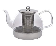 Tetera Borosilicato con Infusor de Té, Transparente, 1200 ml