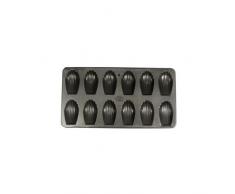 VESPA Madeleine Molde Antiadherente 12Â plazas, Aluminio, Negro