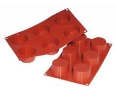 SF102 Molde de Silicona con 6 Cavidades con Forma de Muffin, Color Terracota