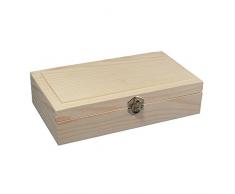 RAYHER - 62296000 - Caja de Madera Marco FSC Mix Credit, 25 x 14 x 6 cm