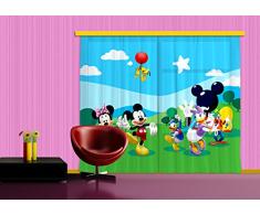 Diseño AG FCP XXL 6008 Disney Ropa de Cortina Cortinas Photo Print Mickey Mouse, 280 x 245 cm, 2 Parte