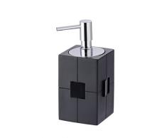 Wenko dispensador de jabón 21707100 Houston-Black, 9,0 x 7,2 x 16,0 cm