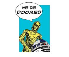Komar Wandbild Von Star Wars Classic Comic Quote Droids | Kinderzimmer, Jugendzimmer, Dekoration, Kunstdruck | ohne Rahmen | WB114-50x70 fotomural, carbÃ³n
