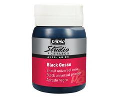 PEBEO Gesso - Pintura para acrílico y óleo (500 ml), Color Negro