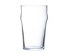 Set 48 vasos de vidrio resistente CERVEZA T 28CL NONIC ARC 73X115