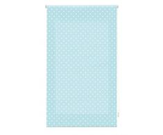 Blindecor - Estor Enrollable, Tela , Turquesa con motas blancas, 120 x 250 cm