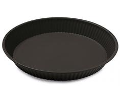 Guardini, Gardenia, Molde para Tartas, 28cm. Material: Acero con Revestimiento Antiadherente, Color Negro.