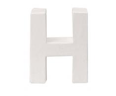 GLOREX cartón de Letra H, FSC Mix, Color Blanco, 10 x 8 x 3,5 cm
