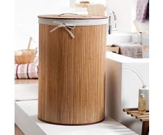 Compactor - Cesto Plegable para la Colada (bambú, polialgodón, Forma Redonda)