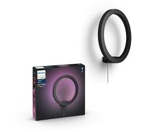 Philips Hue â Lámpara inteligente, Hue Sana, Aplique LED Inteligente, Luz Blanaca y de Colores, Compatible con Alexa y Google Home, Color Negro