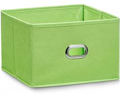 Zeller 14404 - Caja de almacenaje de tela, plegable, 24 x 23 x 16 cm, color verde