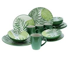 CreaTable, 25858 Tropicana - Vajilla (16 piezas), color verde