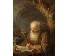 Gerard Dou A Hermit Monk Painting Art Print Canvas Premium Wall Decor Poster Mural Pintura pared Pï¿½ster