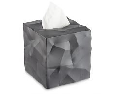 Essey Wipy Cube I - Caja para pañuelos de Papel (Cuadrada), Color Blanco, Gris Grafito, Normal
