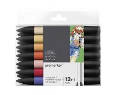 Winsor & Newton - Set de Rotuladores ProMarker, 12 + 1 Unidades, Manga Expansion 1