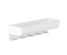 InterDesign - Linus - Organizador de correspondencia y Porta Llaves, de Pared; Cocina, recibidor, Entrada - Blanco
