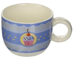 Excelsa Cup Cake Taza Caffe sin platillo 70Â ml, Bone China, Multicolor, 5Â x 7Â x 4.8Â cm