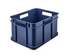 keeeper Eco Bruno Caja de almacenaje eurobox m, plástico (PP), 16 l, Reciclado, Azul