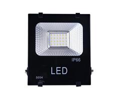 Jandei - Foco Proyector LED 20W, Blanco FrÃ­o 6000K Luz de Seguridad, IP66 Impermeable, Super Brillante IluminaciÃ³n para Exterior, Terraza, Entrada, Patio, Garaje, Carteles, Centros Comerciales