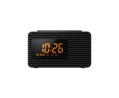 Panasonic RC-800EG-K Reloj Despertador Digital con Radio (Botón de Repetición, Radio FM, Reloj, Temporizador de Apagado, Botón de Radios Favoritas, 1W, Sintonizador Automático) Negro