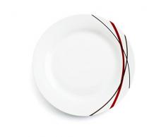 Quid Vajilla Redonda 18 Piezas Porcelana Araya, Blanco, 16.38 cm