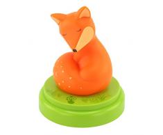 ANSMANN Luz nocturna LED con forma de zorro - LÃ¡mpara de noche transportable para bebÃ©s y niÃ±os (unisex) - Con interruptor tÃ¡ctil y temporizador