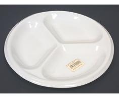 Barazzoni Saturnia Napoli - Plato con Tres Compartimentos (26Â cm), Color Blanco