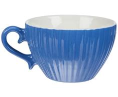 Excelsa Parisienne Taza Jumbo 400Â ml, Porcelana, Azul, 11.5Â x 11.5Â x 7.2Â cm