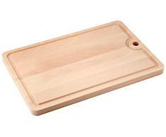 Fackelmann 31810 Tabla Cocina Rectangular 40X26X2Cm, Madera de Haya, Natural